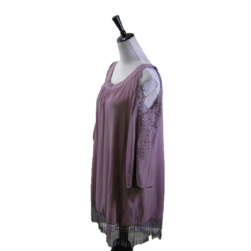 VENUS Mauve Cold Shoulder Blouse Size Large